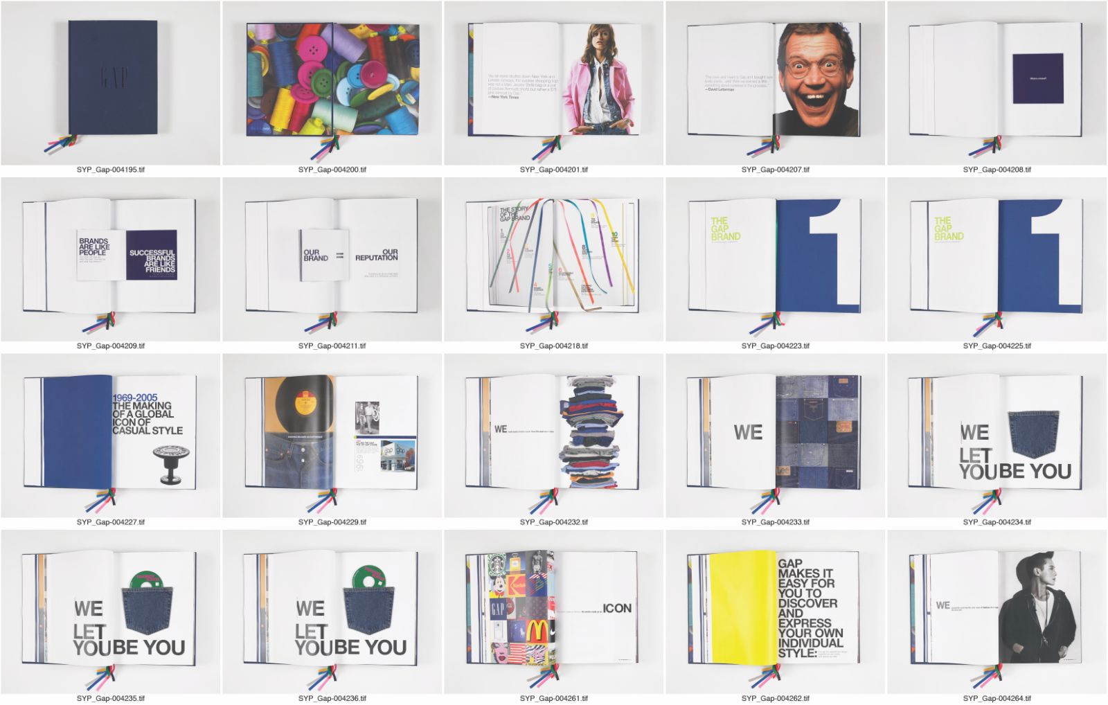 Gap brand book spreads